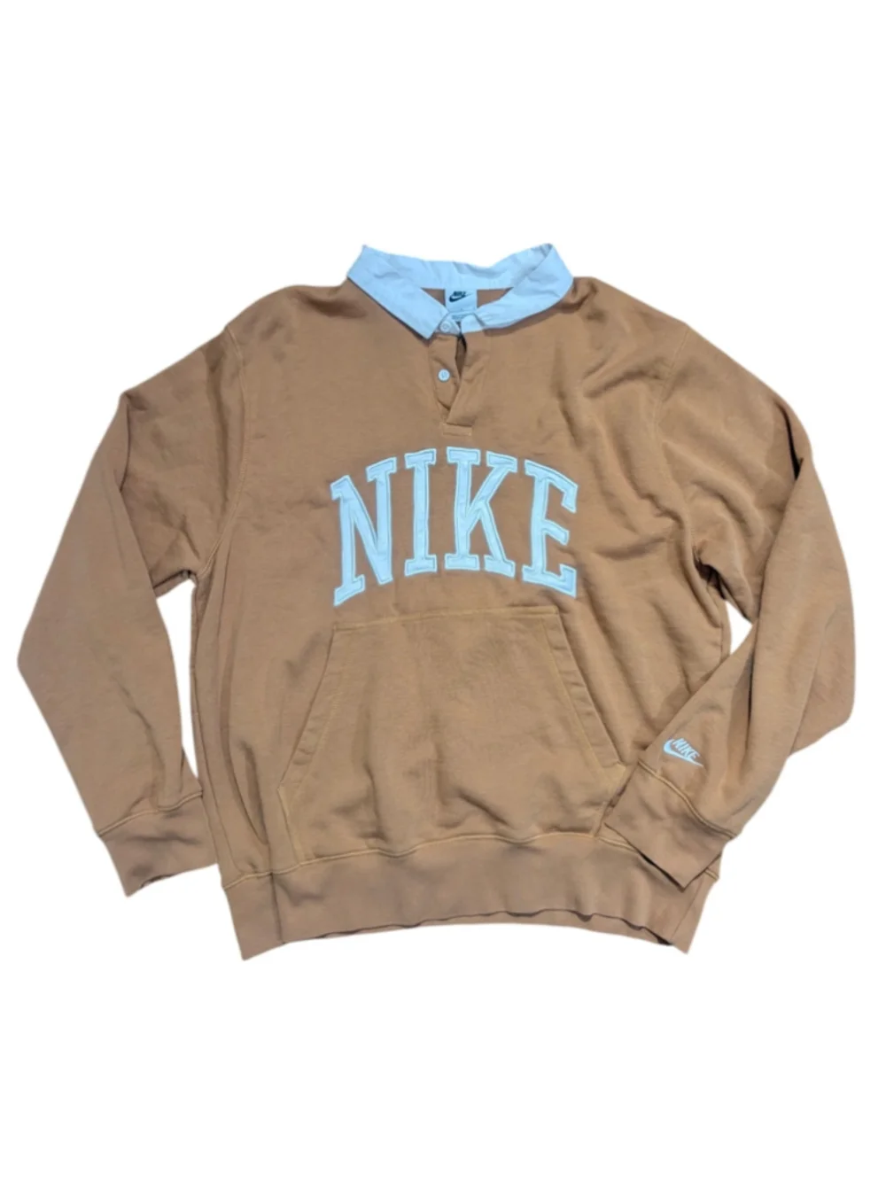 Nike Collared Spell Out Collared Sweatshirt Large - Picture 1 of 9